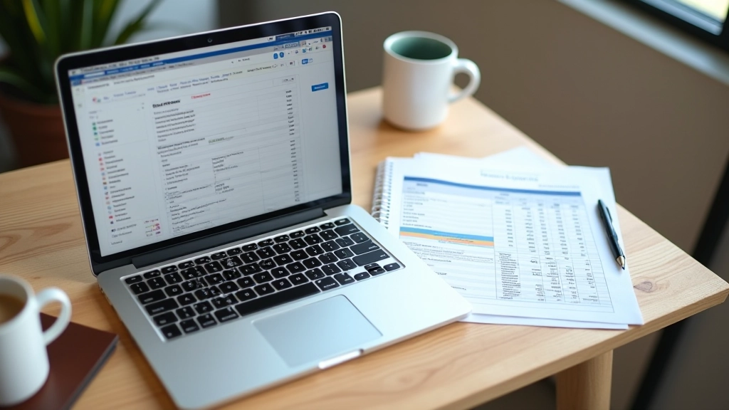 Person reviewing competitor analysis spreadsheet with backlink metrics and domain authority comparison data